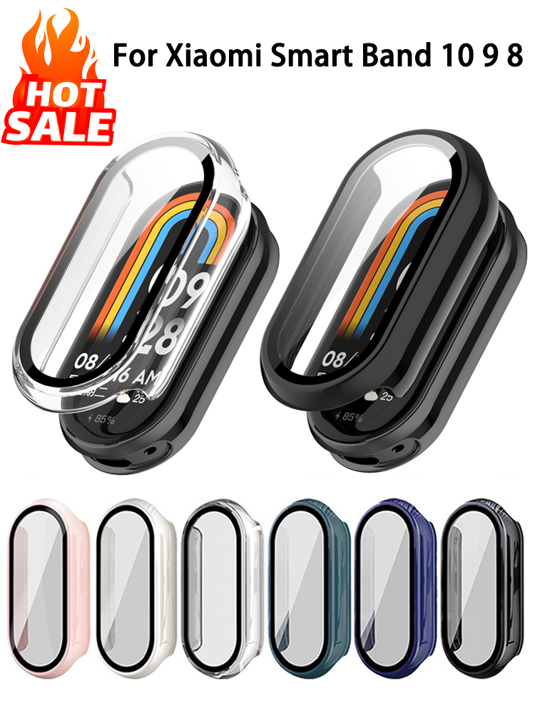 Tablet Accessories For Girls - กระจกนิรภัย + PCสําหรับXiaomi Mi Band 10