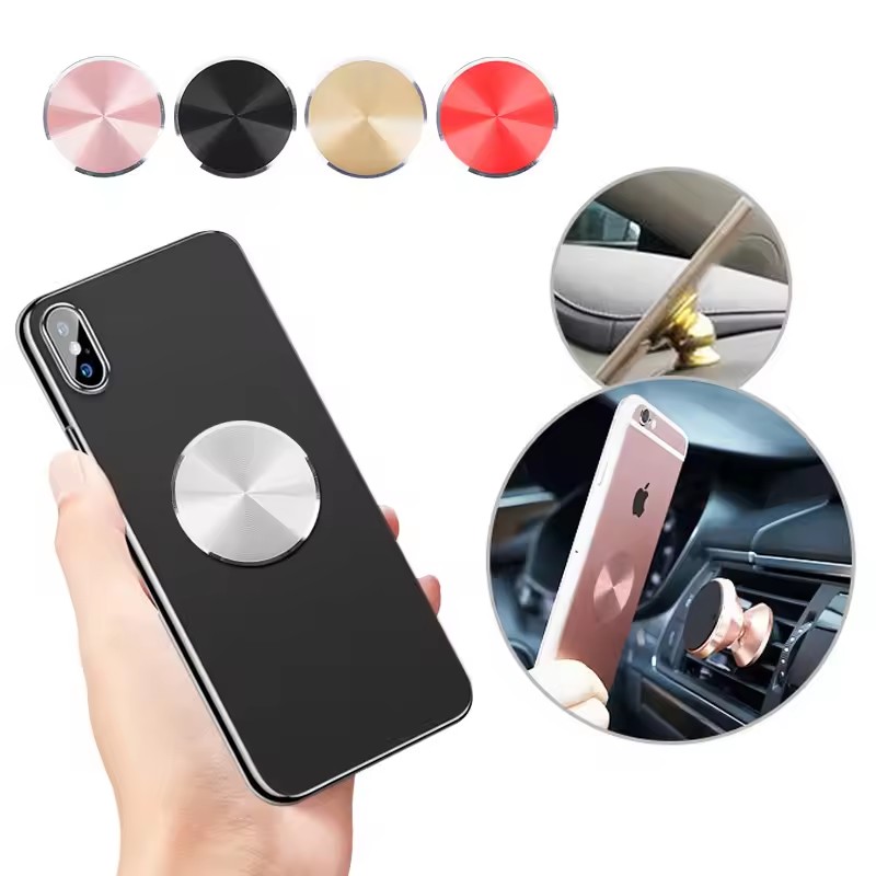 Tablet Accessories For Car - แผ่นโลหะบางสำหรับที่ยึดโทรศัพท์ในรถยนต์แบบแม่เหล็ก แผ่นเหล็กติดแม่เหล็กสำหรับแท็บเล็ต โทรศัพท์ตั้งโต๊ะ และที่ยึดโทรศัพท์ในรถยนต์แบบวงกลม