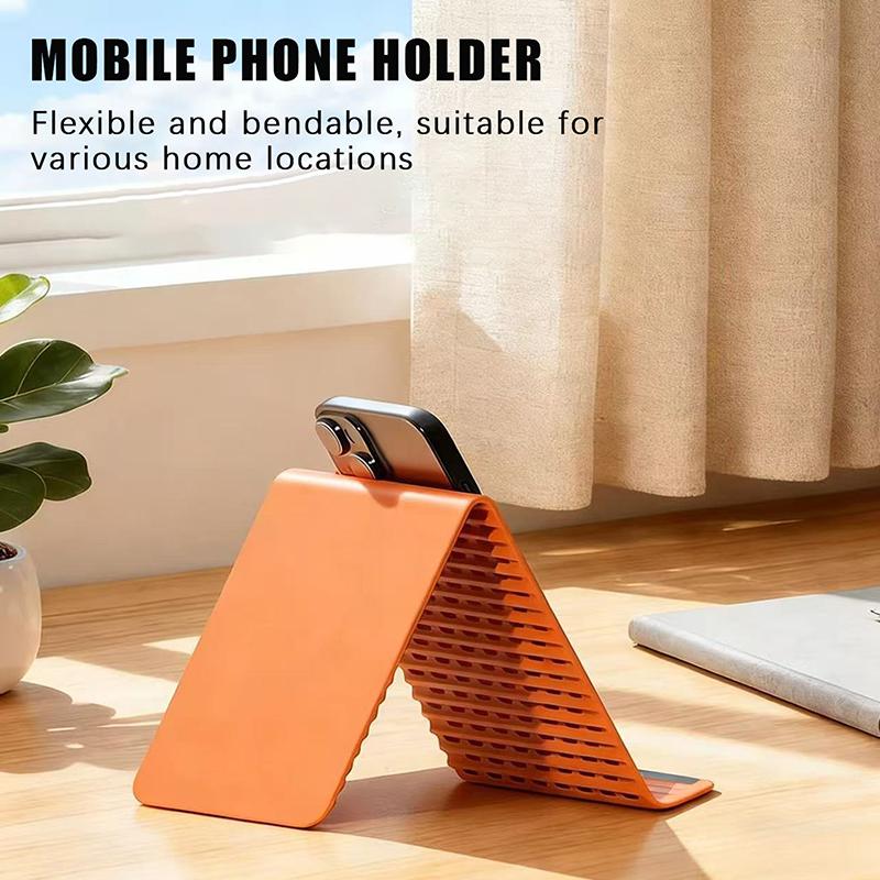 Tablet Stand Accessories - ขาตั้งโทรศัพท์แบบพับได้ ปรับระดับได้ วัสดุซิลิโคน สำหรับแท็บเล็ต ใช้งานสะดวกที่บ้านหรือที่ทำงาน ดูได้โดยไม่ต้องใช้มือ