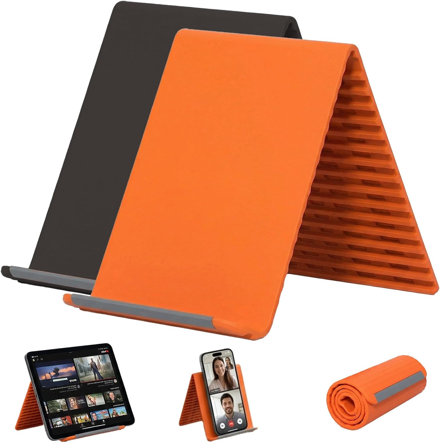 Tablet Stand Accessories - ที่วางโทรศัพท์มือถือซิลิโคนแบบพกพา ขาตั้งอเนกประสงค์ ปรับงอได้ตามต้องการ ปรับมุมได้หลายทิศทาง ขาตั้งแท็บเล็ตสำหรับวางบนโต๊ะ