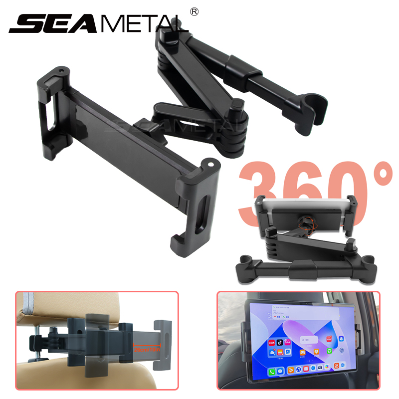 Tablet Accessories Must Have - ที่ยึดพนักพิงศีรษะแท็บเล็ตที่ยึดโทรศัพท์เบาะนั่งด้านหลังปรับได้ยืดได้360องศาอเนกประสงค์5-13นิ้ว